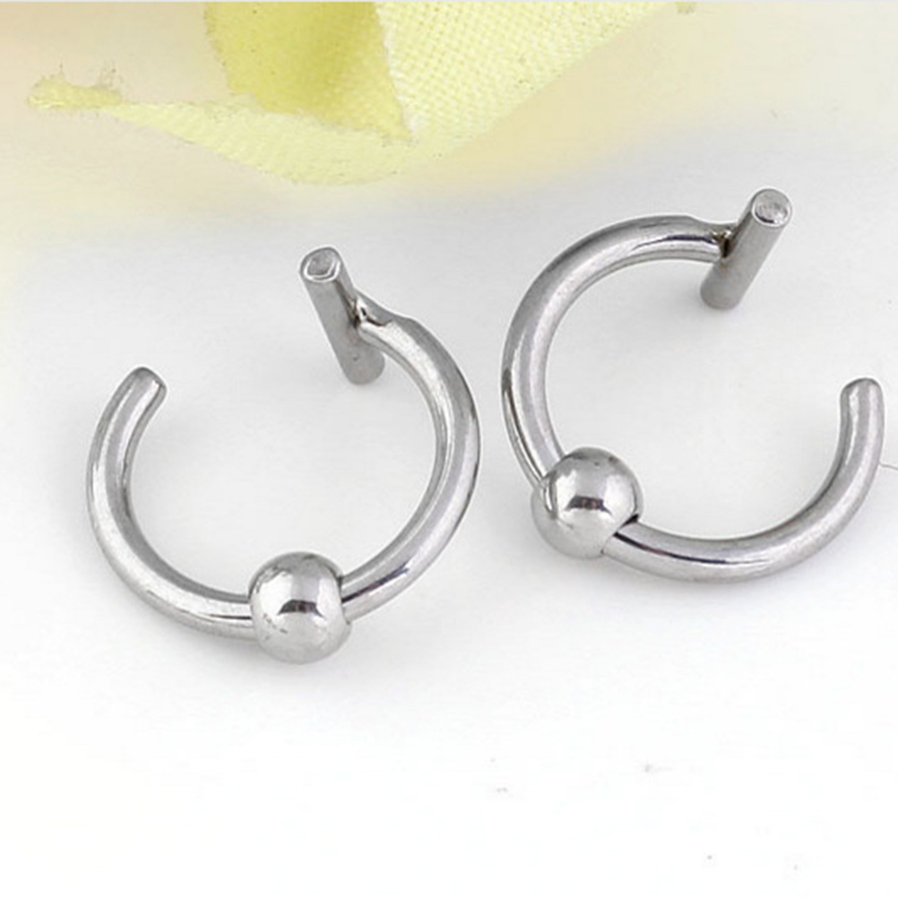 Men'S Accessories Rings - 4Pcs Stainless Steel Nose Ring C-Shaped