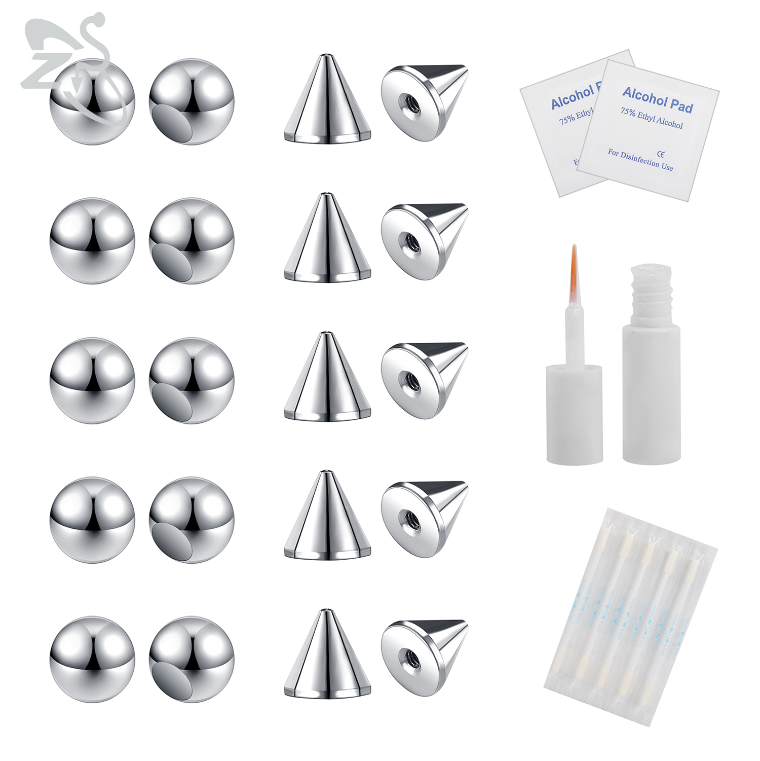 Men'S Accessories Rings - ZS 1 Set Fake Eyebrow Ring