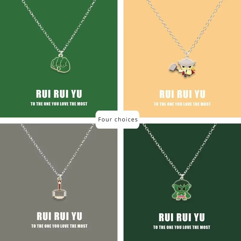 Men Accessories For Birthday Gift - Marvel The Avengers Necklace Anime Figure