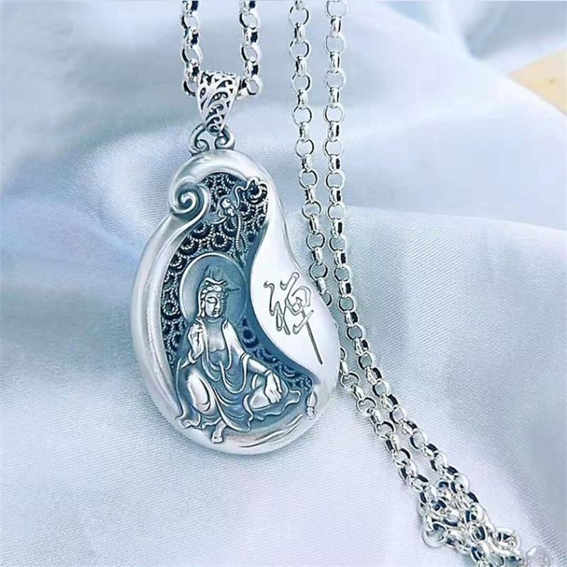 Men Accessories For Birthday Gift - Vintage Buddha Avalokitesvara Lotus Pendant For