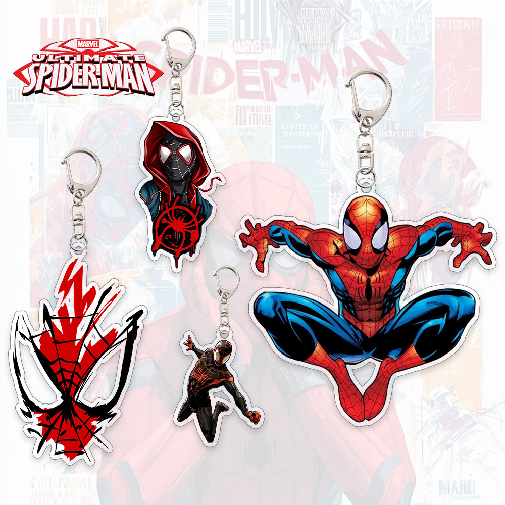 Men Accessories For Birthday Gift - Spider Man Acrylic Keychain Anime Peripherals