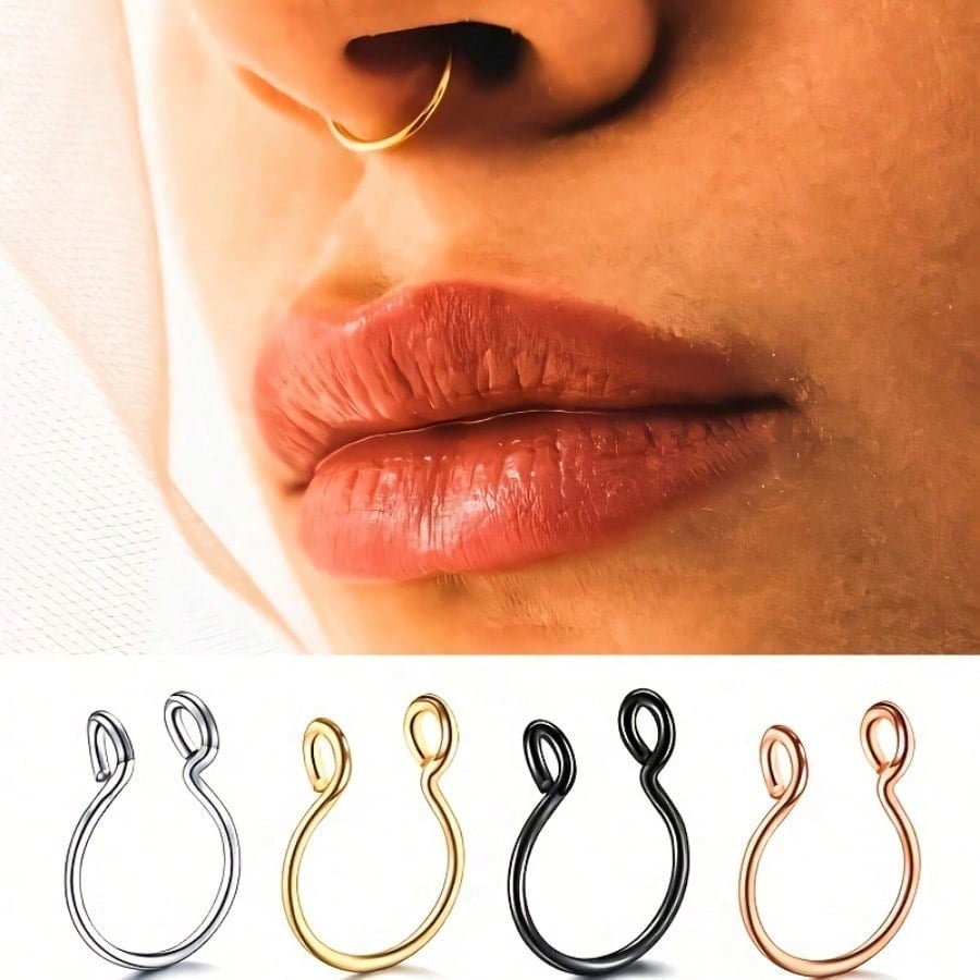 Multi-Color Nose Ring Hoop Non - огляд і ціна Men'S Accessories Rings