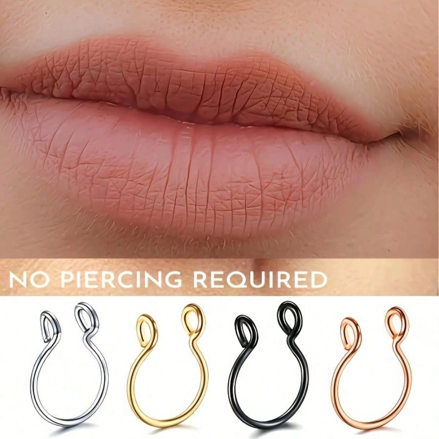 Multi-Color Nose Ring Hoop Non - огляд і ціна Men'S Accessories Rings