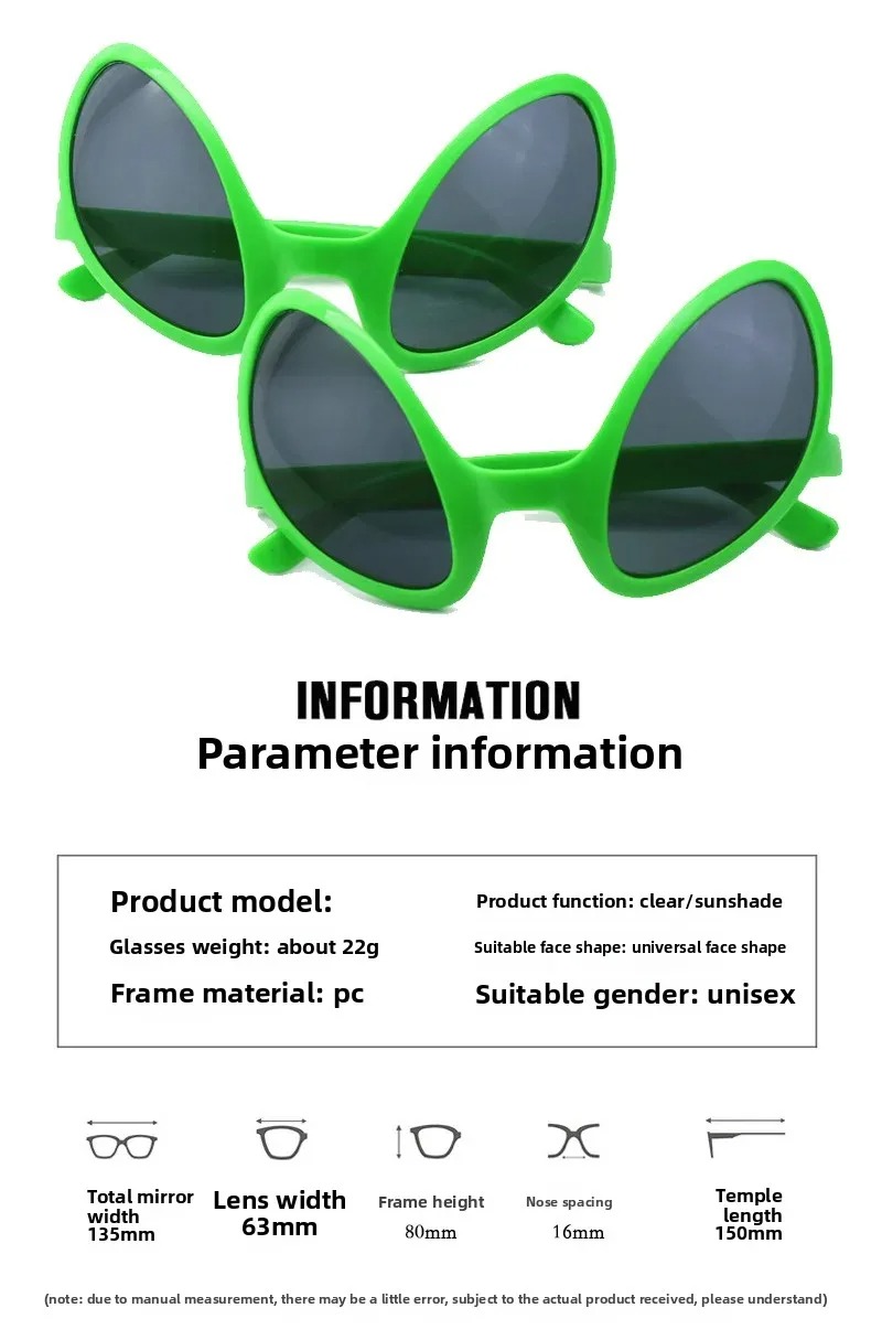 Green Alien Martian Quirky Sun - огляд і ціна Men Accessories Fashion