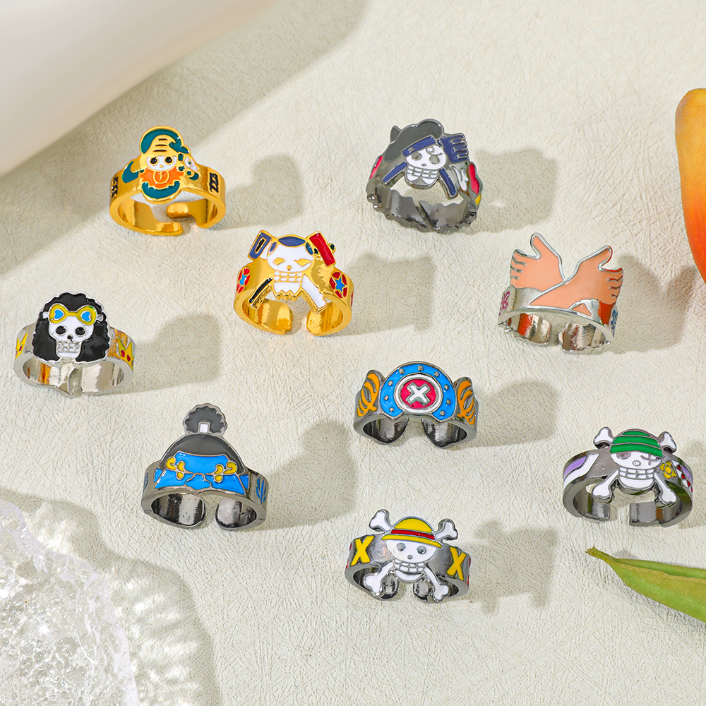 One Piece Skull Logo Adjustabl - огляд і ціна Men'S Accessories Rings
