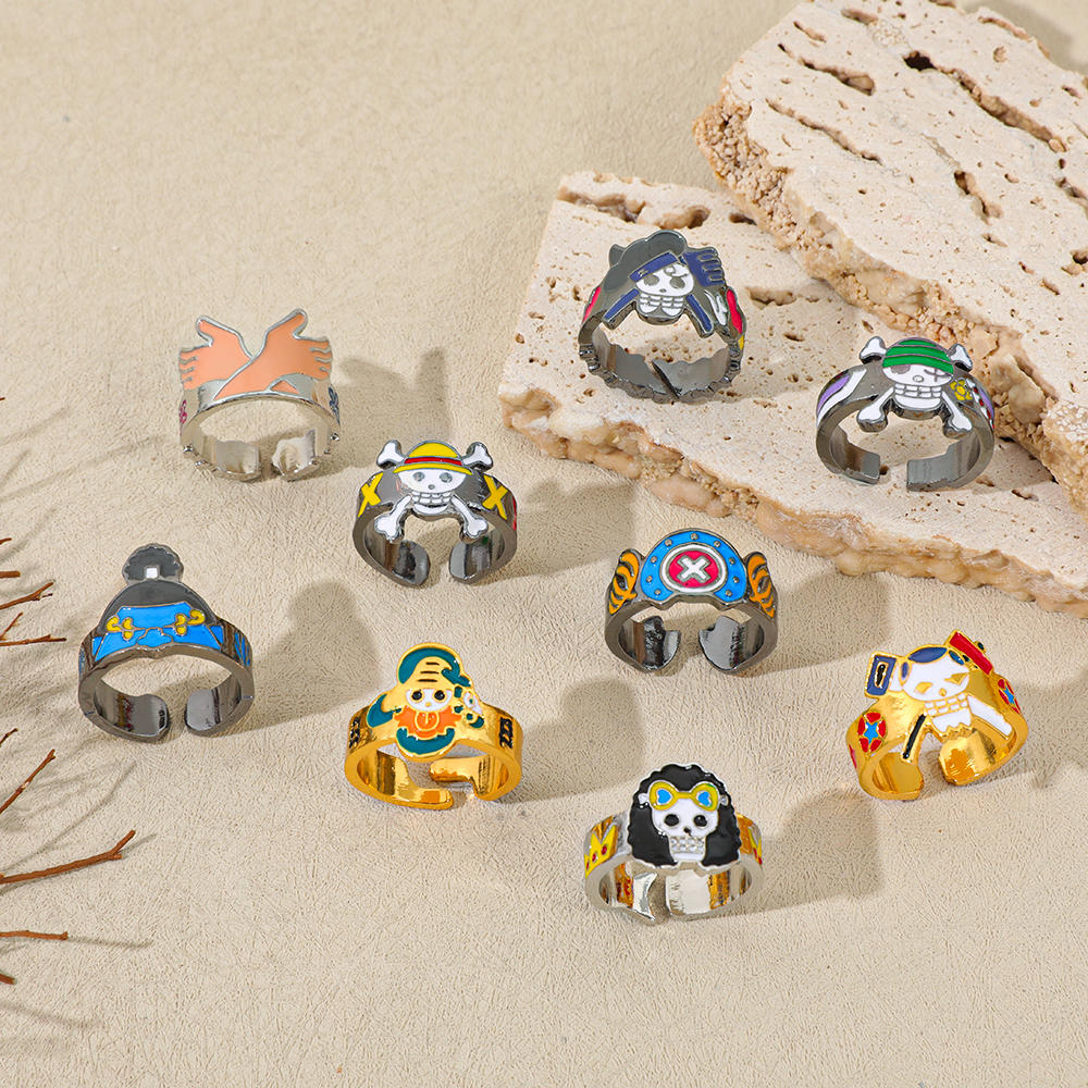 One Piece Skull Logo Adjustabl - огляд і ціна Men'S Accessories Rings