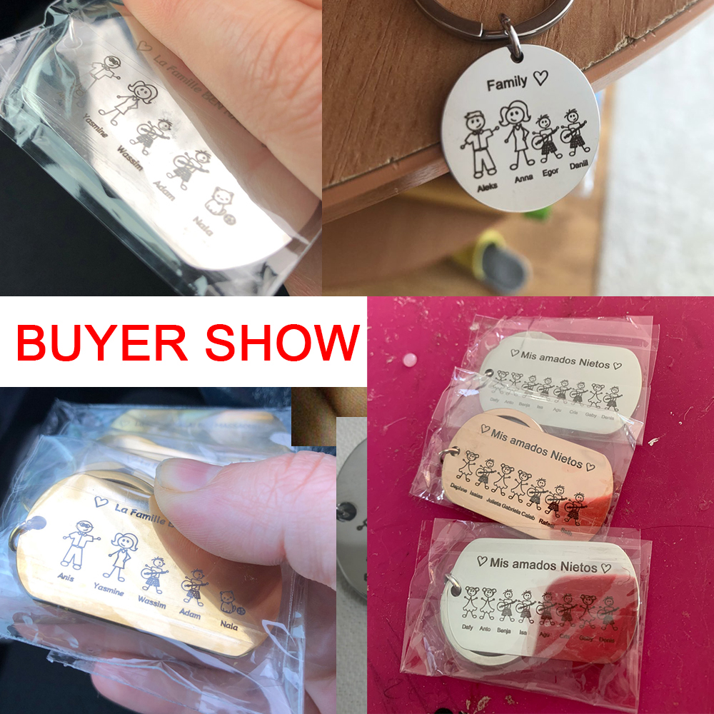 Family Personalized Keychain C - огляд і ціна Men'S Accessories Rings