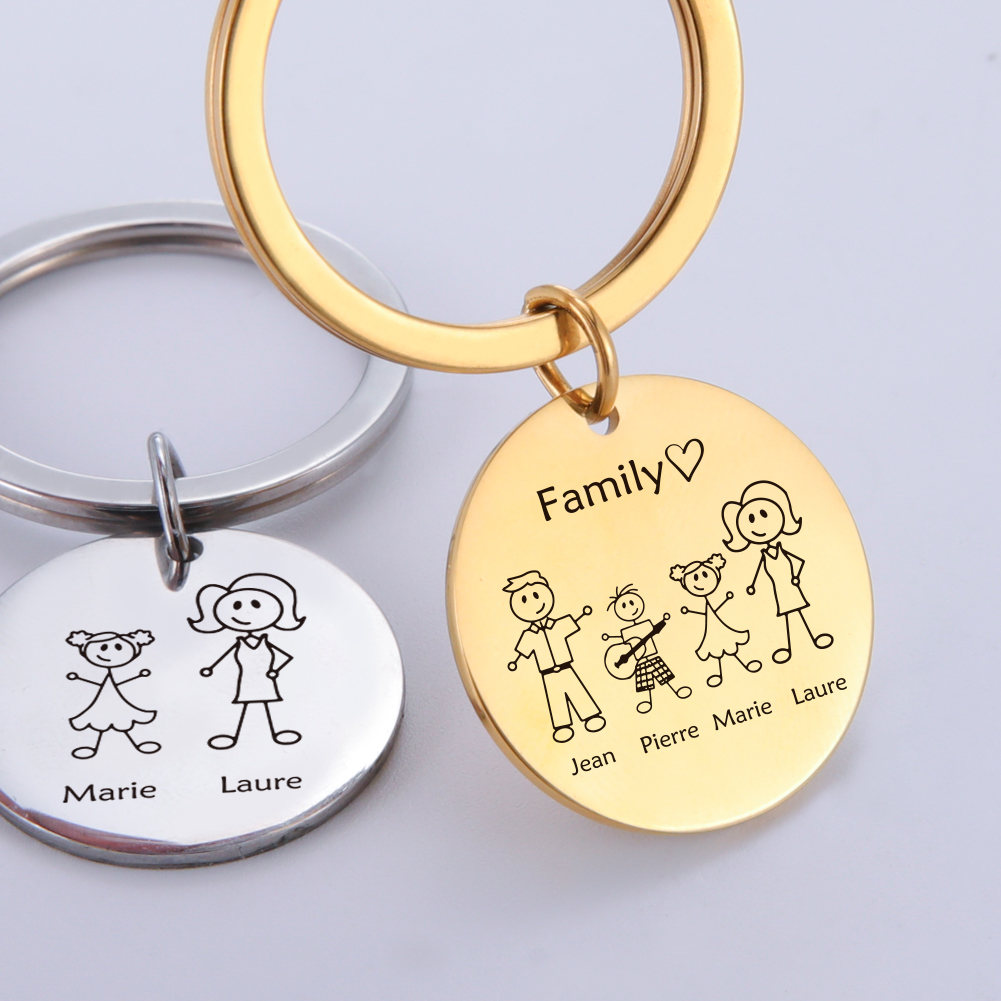 Family Personalized Keychain C - огляд і ціна Men'S Accessories Rings