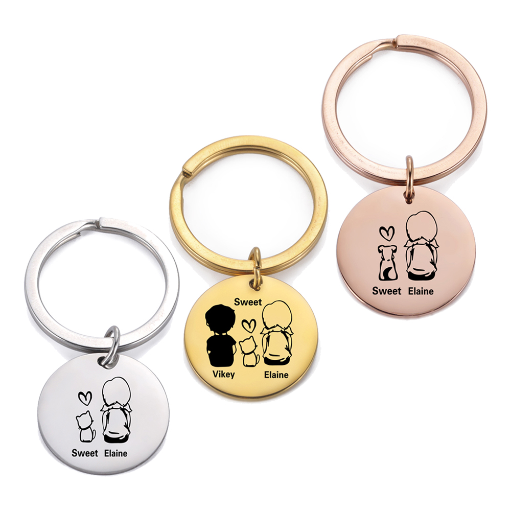 Family Personalized Keychain C - огляд і ціна Men'S Accessories Rings