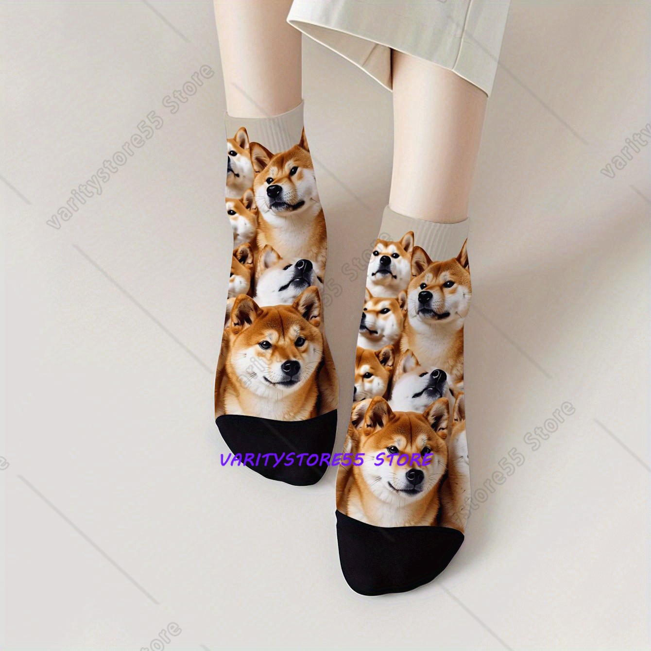 Cute Shiba Inu Print Ankle Soc - огляд і ціна Men Accessories Fashion