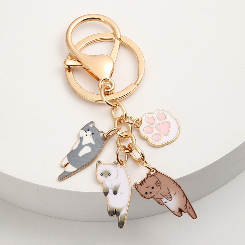 Kawaii Cat Keychain Pet Paw Ke - огляд і ціна Men'S Accessories Rings