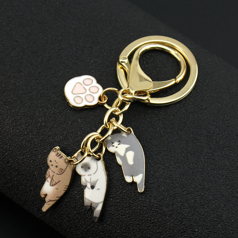 Kawaii Cat Keychain Pet Paw Ke - огляд і ціна Men'S Accessories Rings