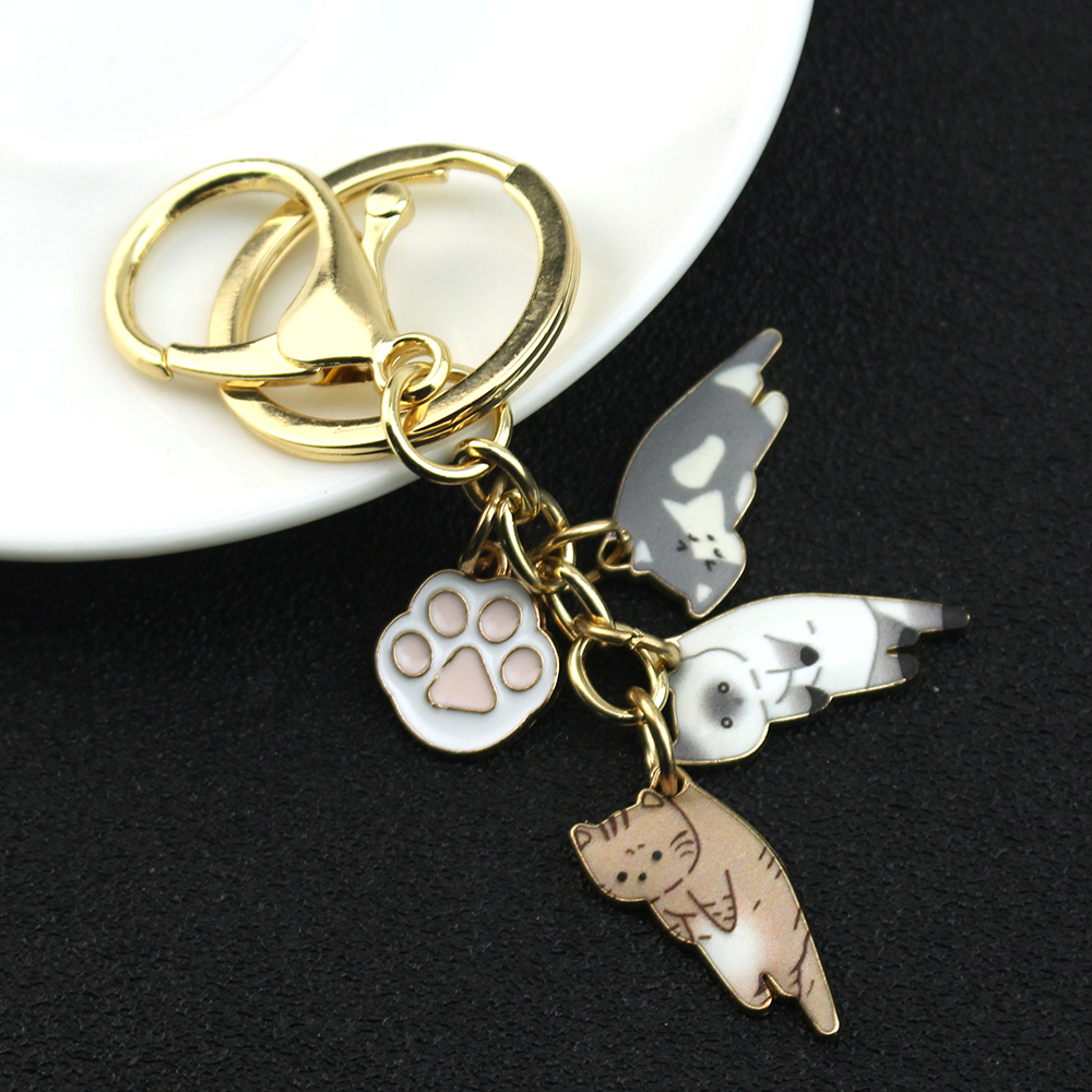 Kawaii Cat Keychain Pet Paw Ke - огляд і ціна Men'S Accessories Rings
