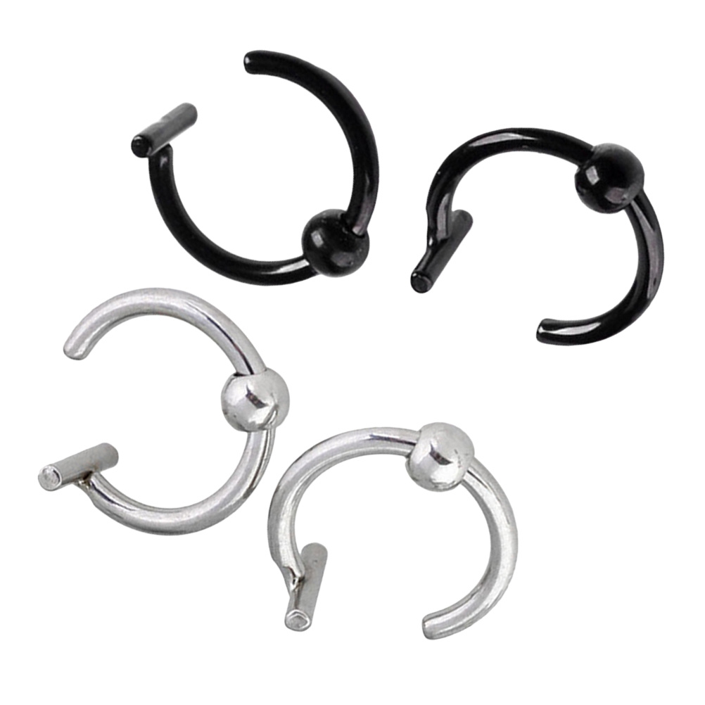 4Pcs Stainless Steel Nose Ring - огляд і ціна Men'S Accessories Rings