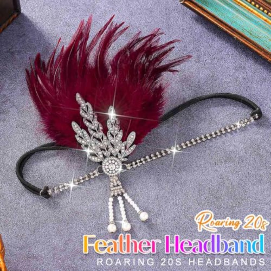1920s Flapper Feather Headband - огляд і ціна Men'S Accessories In The 1920S