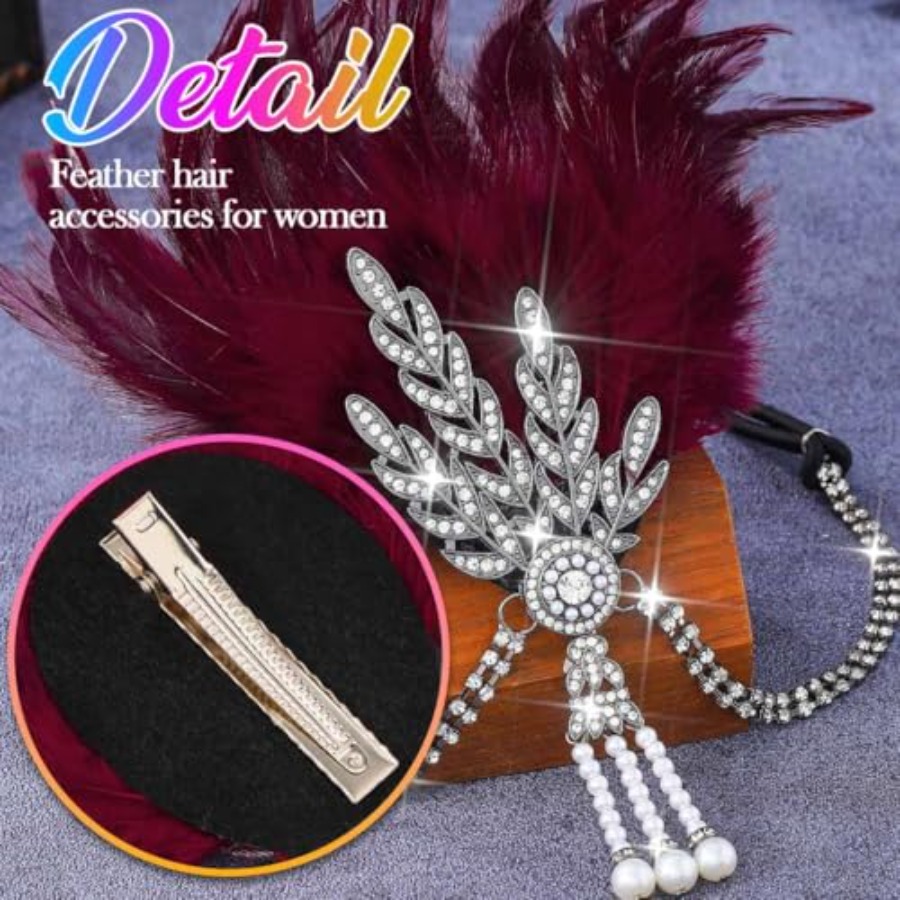 1920s Flapper Feather Headband - огляд і ціна Men'S Accessories In The 1920S